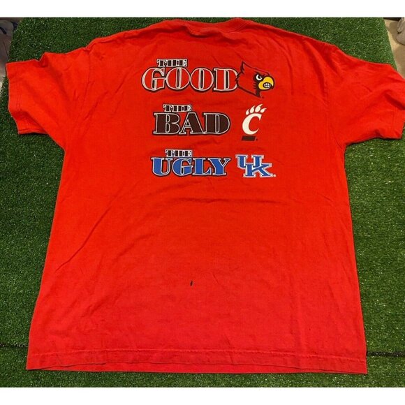 Louisville Cardinals shirt extra large red mens football Y2K retro basketball - Picture 7 of 9